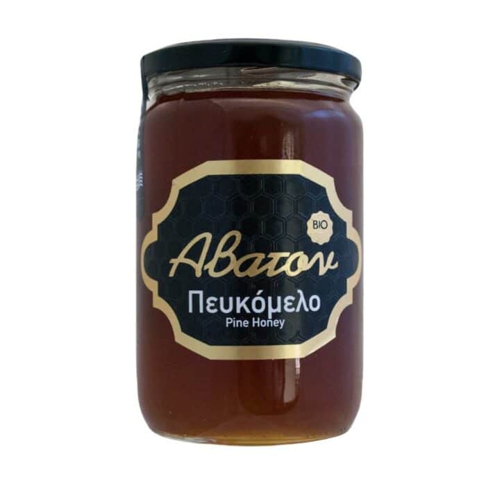 A jar of Abaton Organic Pine Honey 400g