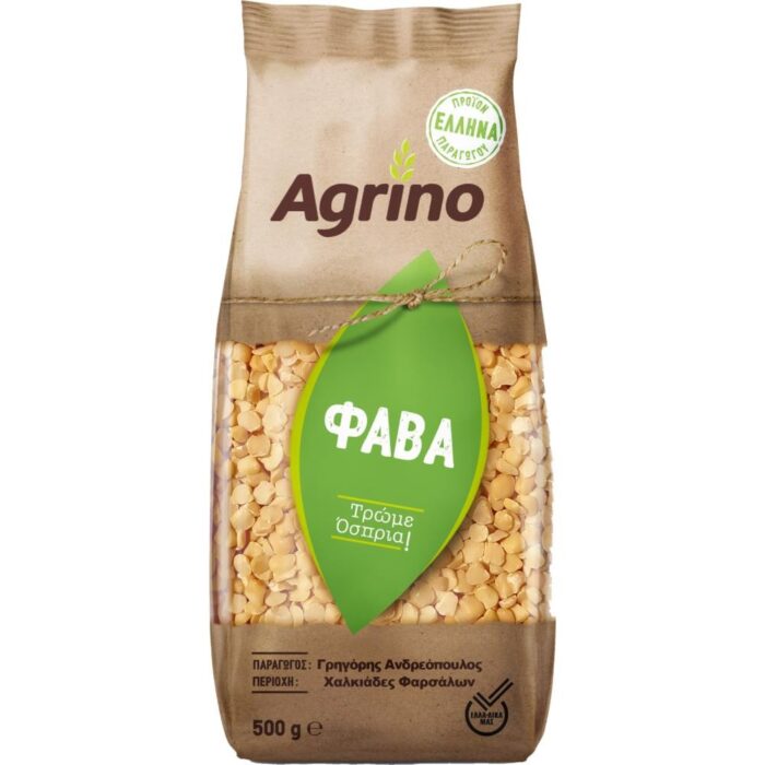 A pack of Agrino Fava Beans from Farsala 500g