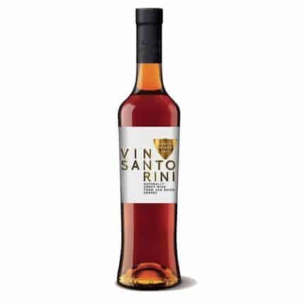 A bottle of Vinsanto wine from Santorini