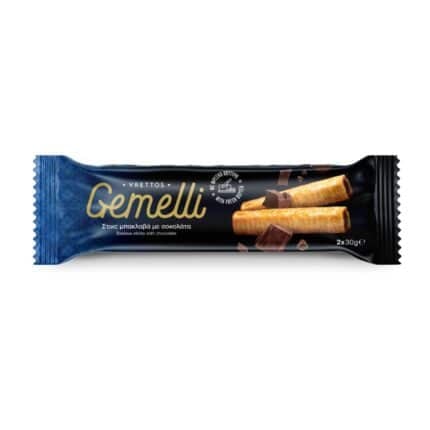 A packshot of Baklava sticks filled with dark chocolate