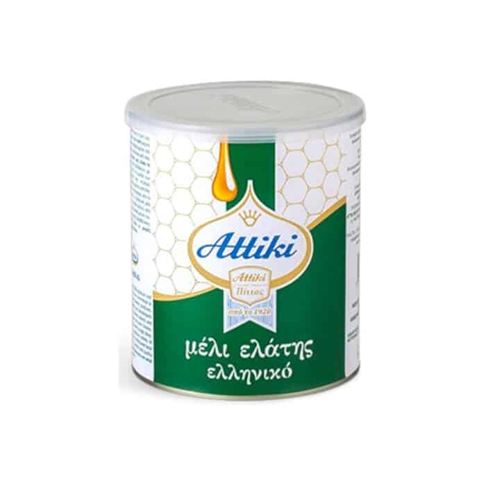 Miel de sapin d’Attique 1kg en boîte métallique