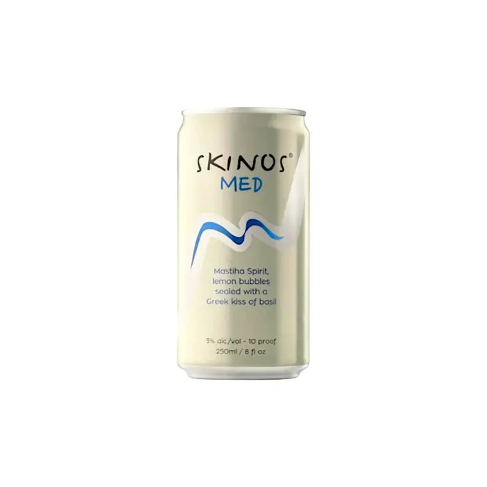 A can of skinos mastiha cocktail