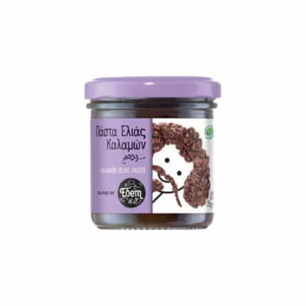 a jar with edem Kalamata Olive Paste