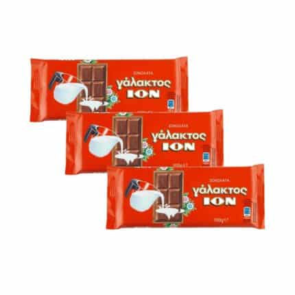 ion milk chocolate 3x100g