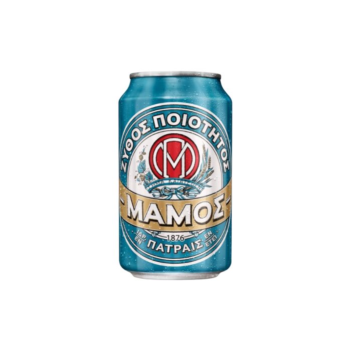 Une canette de bière Mamos de 330 ml