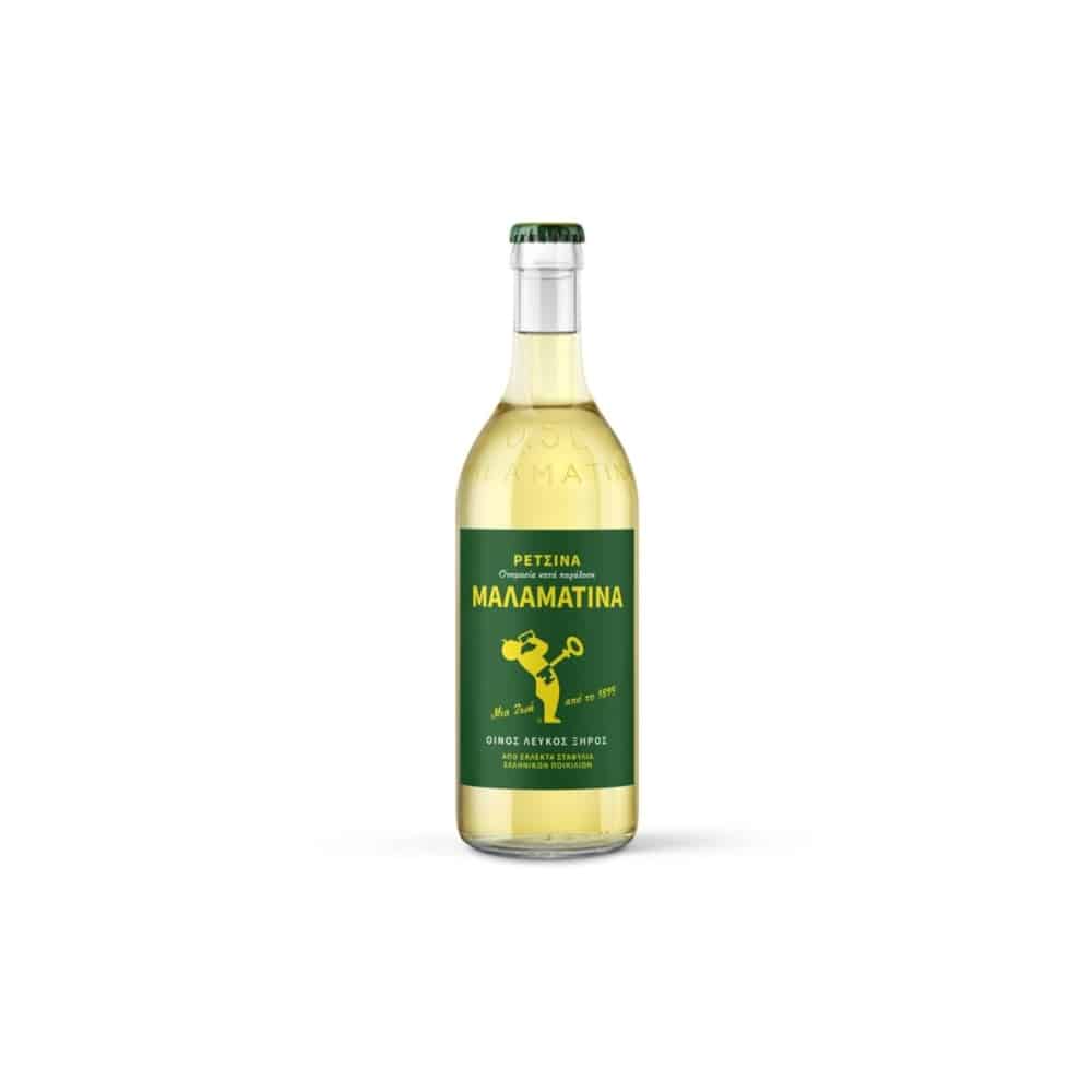 a bottle of retsina malamatina 500ml