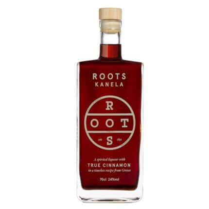 une bouteille de liqueur roots kanela