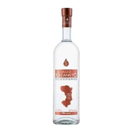 a bottle of ouzo kazanisto from stoupakis