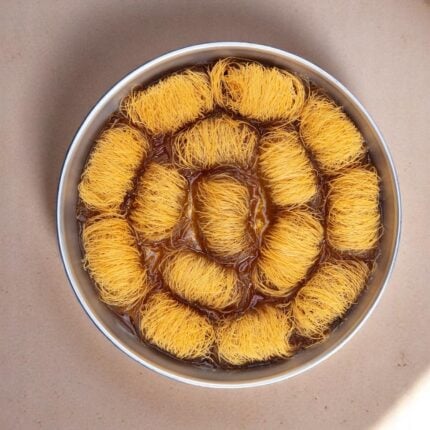 mini kataifi on a tray