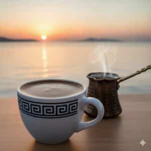 a cup of greek coffee