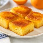 Frischer Portokalopita Griechischer Orangenkuchen