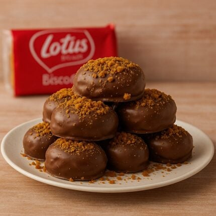 Melomakarona Lotus Biscoff enrobé de chocolat